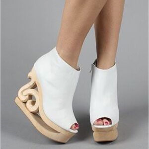 RARE Jeffrey Campbell Skate Shoes White